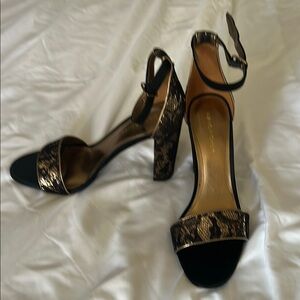 Marc Fisher Elegant Black and Gold Women's Heels